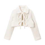 テディダブルリボンボアジャケット