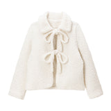 テディダブルリボンボアジャケット