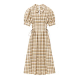 サイドレースアップパフワンピース