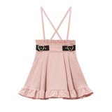 サイドキラキラハートバックルスカート