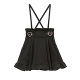 サイドキラキラハートバックルスカート