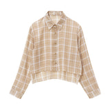 【メール便】シアーチェックショートシャツ