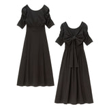 【新春セール】2WAYリボンロングワンピース