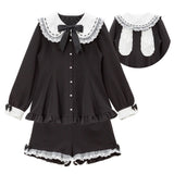 【Tiny】うさ耳レースリボンセットアップ