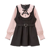 お茶会フリルリボンワンピース