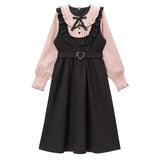 お茶会フリルリボンワンピース