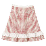 ハートビジューツイードスカート