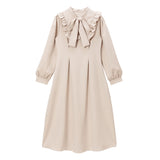 ラッフルフリルボウタイワンピース