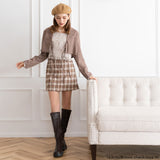 アソートチェック柄台形スカート