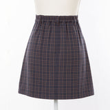 アソートチェック柄台形スカート