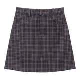 アソートチェック柄台形スカート
