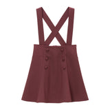 【メール便】サス付ダブルボタンフレアスカート