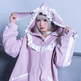 はしごレースフリルうさ耳ジャージ