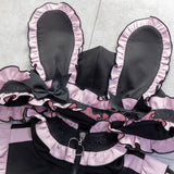 はしごレースフリルうさ耳ジャージ