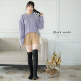 裏起毛5cmヒール楽ちんニーハイブーツ