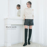 裏起毛5cmヒール楽ちんニーハイブーツ