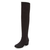 裏起毛5cmヒール楽ちんニーハイブーツ