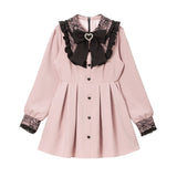 選べる丈レース重ねヨークワンピース