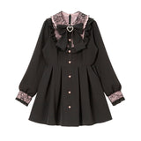 選べる丈レース重ねヨークワンピース