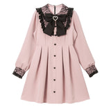 選べる丈レース重ねヨークワンピース