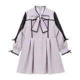 レースボウタイリボンワンピース