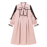 レースボウタイリボンワンピース