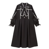 レースボウタイリボンワンピース