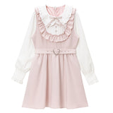 お茶会フリルリボンワンピース