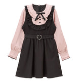 お茶会フリルリボンワンピース