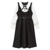 お茶会フリルリボンワンピース