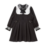 レースハートパールベルトワンピース