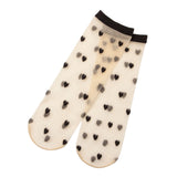 【メール便】アソートシースルーハートショートソックス