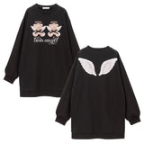 選べるプリントカットソー裏毛ワンピース