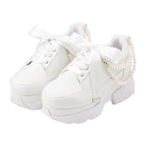 2連パールスニーカーパンプス