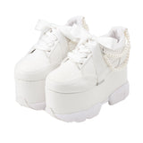 【新春セール】2連パールスニーカーパンプス