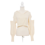 カットオフニットフーディー