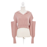 カットオフニットフーディー