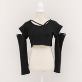 ドロップショルダーBOXショートトップス