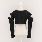 ドロップショルダーBOXショートトップス