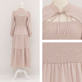 デコルテオープンワンピース