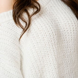 ふわふわルーズアゼ編みニットミニワンピース