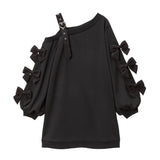 ハートバックルリボンワンショルワンピース