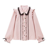 キラキラビジューフリルリボンブラウス