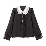 キラキラビジューフリルリボンブラウス