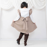 リボン付ガーリー丸襟ブラウス