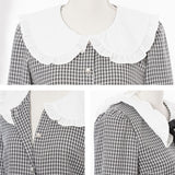 リボン付ガーリー丸襟ブラウス