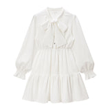 ボウタイティアードミニワンピース