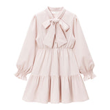 ボウタイティアードミニワンピース
