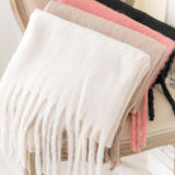 ふわほわフリンジマフラー