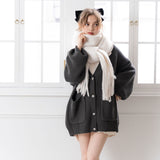 ふわほわフリンジマフラー